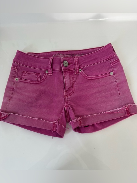 American Eagle Outfitters Pants - 🍭Vintage American Eagle Hot Pink Denim Roll-Cuff Shorts. Size 00
